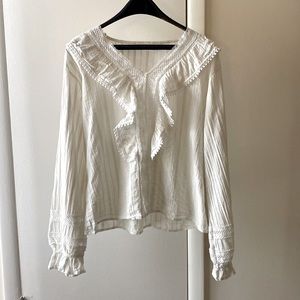 Ruffled Cotton Blouse